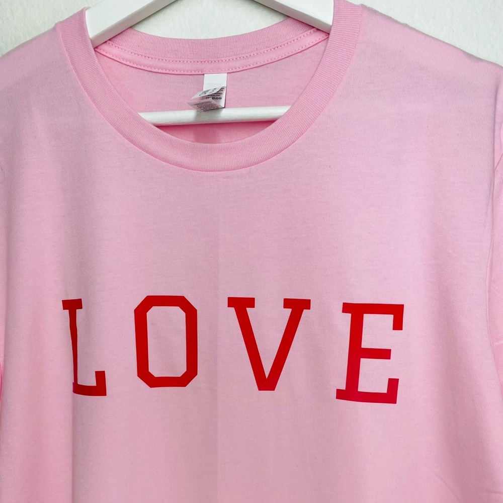 NWT Valentines Pink “LOVE” Shirt - Picture 4 of 5